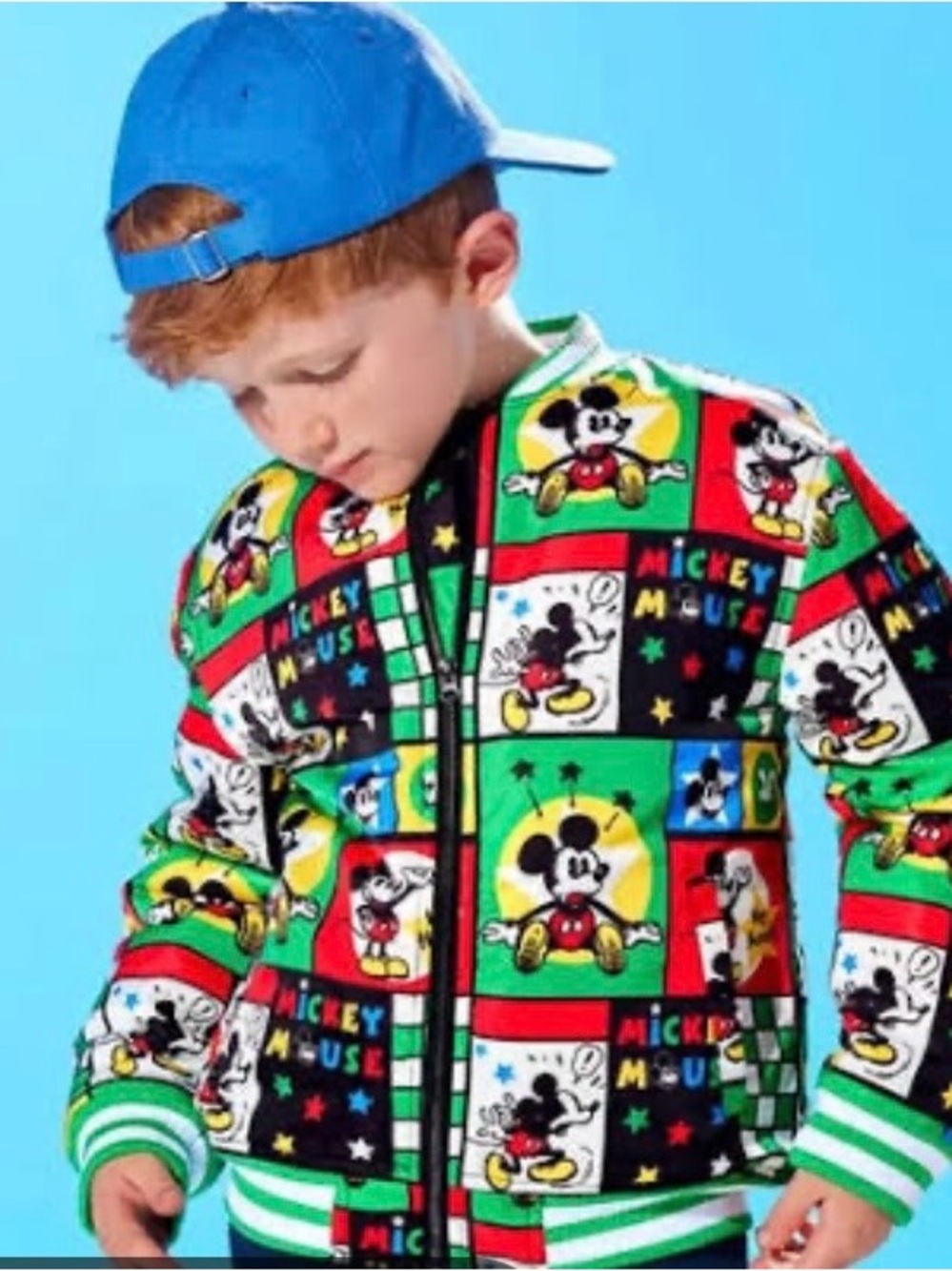 Kids official Disney store Mickey Mouse Bomber Jacket-size 5/6 NWT-small defect
